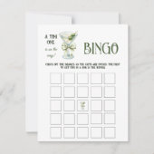 Retro A Tini One Martini Baby Shower Bingo Game ノートカード (正面)