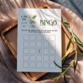 Retro A Tini One Martini Baby Shower Bingo Game ノートカード