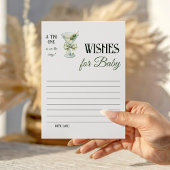 Retro A Tini One Martini Baby Shower Wishes ノートカード
