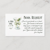 Retro A Tini One Martini Book For Baby Shower Game エンクロージャーカード (正面)