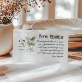 Retro A Tini One Martini Book For Baby Shower Game エンクロージャーカード