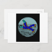 Retro Aal Fishing Hobby ポストカード (正面/裏面)