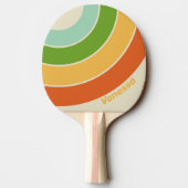 Retro ABC Street Circle Stripe with Name 卓球ラケット (裏面)