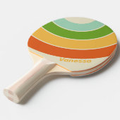 Retro ABC Street Circle Stripe with Name 卓球ラケット (正面アングル)