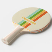 Retro ABC Street Pin Striped with Name 卓球ラケット (正面アングル)