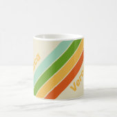 Retro ABC Street Stripes with Name コーヒーマグカップ (中央)
