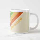 Retro ABC Street Stripes with Name ジャンボコーヒーマグカップ (右)