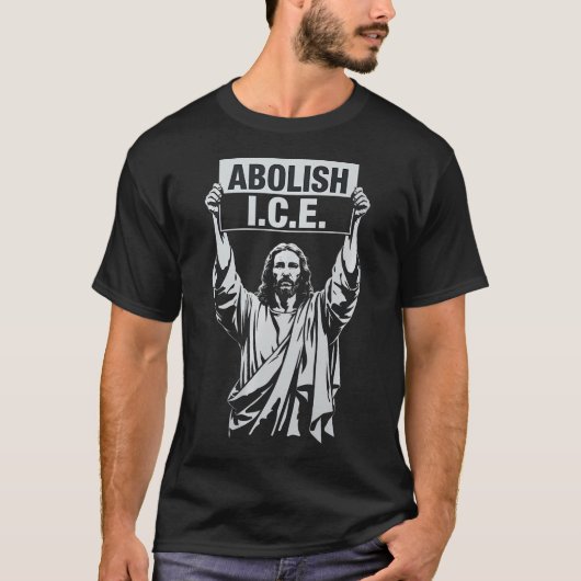 Retro Abolish Ice Jesus Ice Tシャツ (正面)