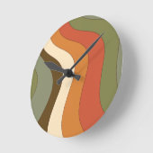 Retro abstract 70s 60s 80s 50s ラウンド壁時計 (傾斜)