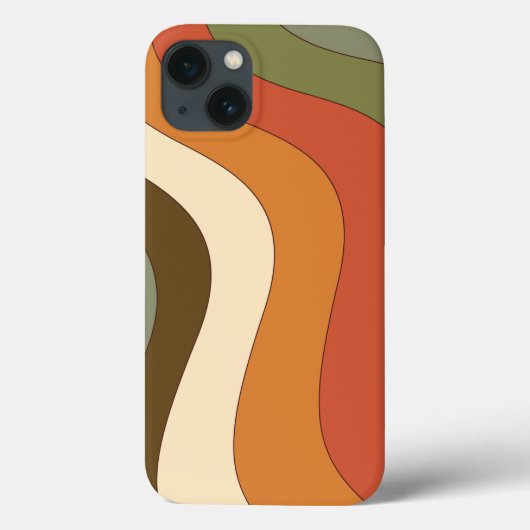 Retro abstract 70s 60s 80s 50s Case-Mate iPhoneケース (裏面)