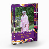 Retro Abstract African Black Mom Retirement Gift フォトブロック (左)