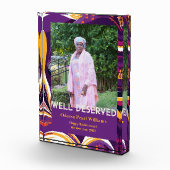 Retro Abstract African Black Mom Retirement Gift フォトブロック (右)