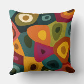 Retro Abstract Color Block Modern Throw Pillow クッション (裏面)