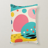 Retro Abstract Forest Pillow アクセントクッション (正面(垂直))