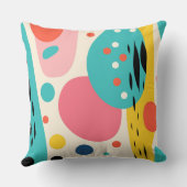 Retro Abstract Forest Pillow クッション (裏面)