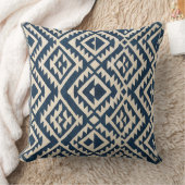 Retro abstract geometric pattern Throw Pillow クッション (ブランケット)