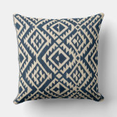 Retro abstract geometric pattern Throw Pillow クッション (裏面)