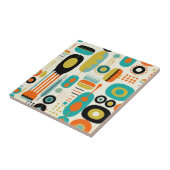 Retro Abstract Pattern Colorful Mid Century Modern タイル (側面)