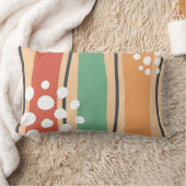 Retro abstract shape boho art ランバークッション (ブランケット)