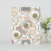 Retro Abstract Tennis Rackets Scrapbook Paper (スタンド正面)