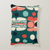 Retro Abstract Totem & Pod Pillow アクセントクッション (裏面(縦))