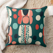 Retro Abstract Totem & Pod Pillow クッション (ブランケット)