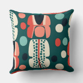 Retro Abstract Totem & Pod Pillow クッション (裏面)