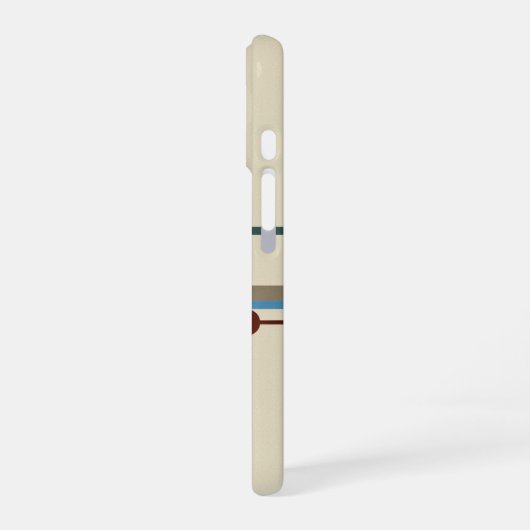 Retro Abstract Vertical Bars iPhone 16ケース (左側面)