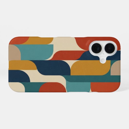 Retro Abstract Vertical Composition iPhone 16ケース (裏面横)