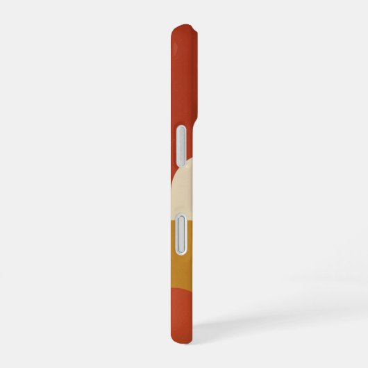 Retro Abstract Vertical Composition iPhone 16ケース (右側面)