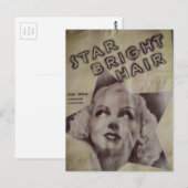 Retro Ad Star Bright Hair Postcard ポストカード (正面/裏面)