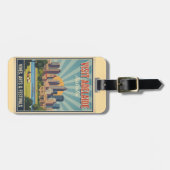 Retro Adelaide Australia, Vines & Festivals Travel ラゲッジタグ (正面横)