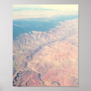 retro aerial grand canyon arizona photo vintage ポスター