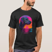 Retro Aesthetic Irish Wolfhound Dog Tシャツ (正面)