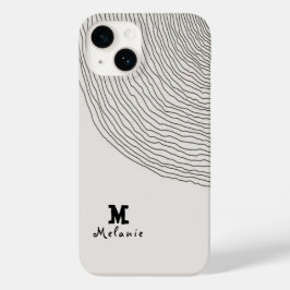 Retro aesthetic stripes minimal Monogram Case-Mate iPhone 14ケース