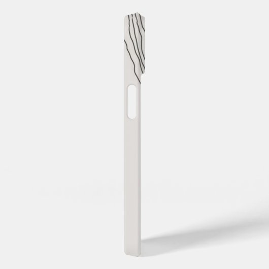 Retro aesthetic stripes minimal Monogram Case-Mate iPhoneケース (裏面 / 右)