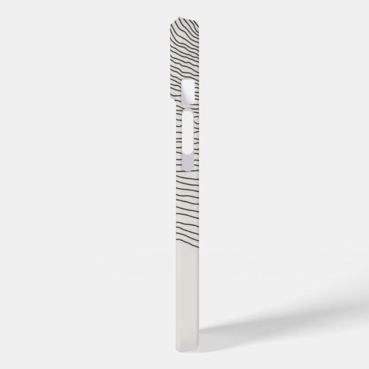 Retro aesthetic stripes minimal Monogram Case-Mate iPhoneケース (裏面 / 左)