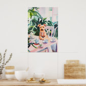 Retro Airedale Terrier Poster, Airedale Terrier ポスター (キッチン)