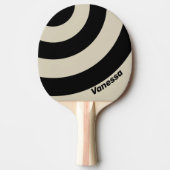 Retro Alabaster Three Circle Stripe with Name 卓球ラケット (正面)