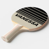 Retro Alabaster Three Horizon Striping with Name 卓球ラケット (正面アングル)