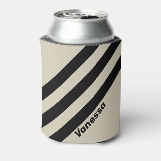 Retro Alabaster Three Stripes with Name 缶クーラー (缶裏面)