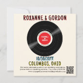 Retro Album Cover Vinyl Record Save the Date セーブザデート (裏面)