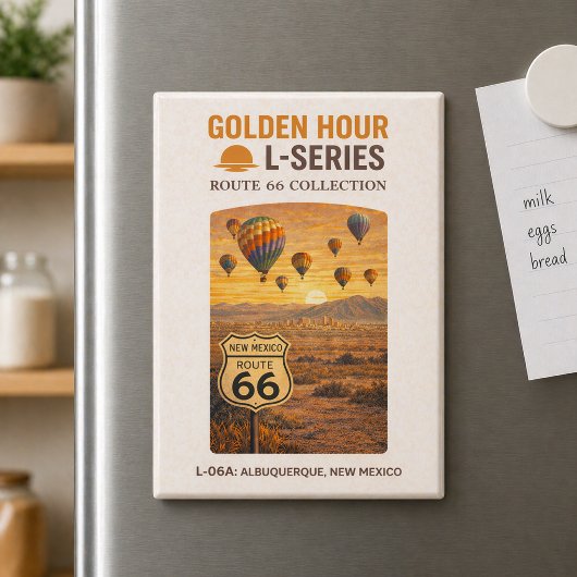 Retro Albuquerque New Mexico Route 66 Landmark Art マグネット
