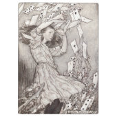 Retro Alice Falling Cards Victorian Design クリップボード (裏面)