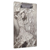 Retro Alice Falling Cards Victorian Design クリップボード (右)