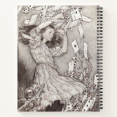 Retro Alice Falling Cards Victorian Design ノートブック (裏面)