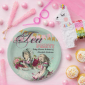 Retro-Alice-im-Wunderland-Tee-Party - Individuelle ペーパープレート (パーティー)