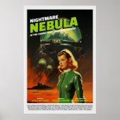 Retro Alien Sci-Fi Movie Inspired Wall Poster ポスター (正面)