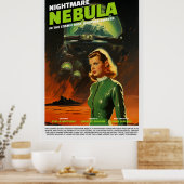 Retro Alien Sci-Fi Movie Inspired Wall Poster ポスター (キッチン)