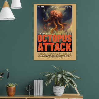 Retro Alien Sci-Fi Movie Inspired Wall Poster ポスター
